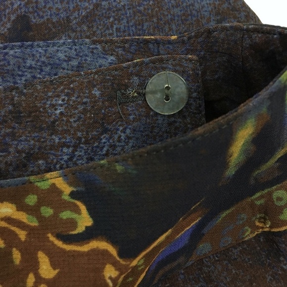 VINTAGE Skirt Dorothy Schoelen Platinum Maxi Midi Wrap Retro Tropical Size 10 - Picture 10 of 13